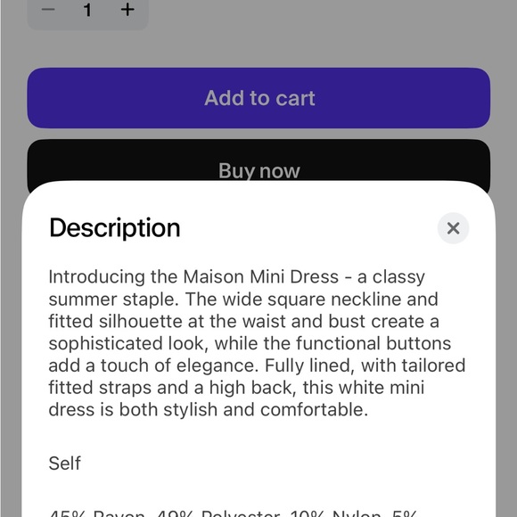 Chic White Button-Front Mini Dress - Picture 6 of 6